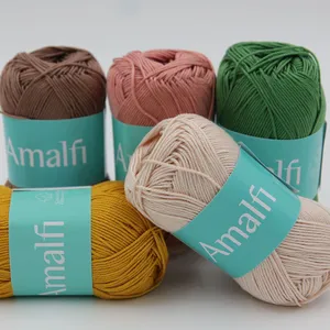 Cotone Amalfi 50gr - Filato Pettinato Gasato Ideale per Uncinetto Maglia e Amigurumi