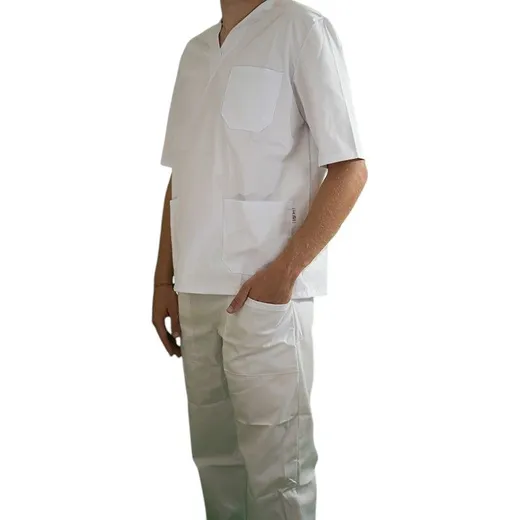 Set divisa da infermiere bianca casacca e pantalone