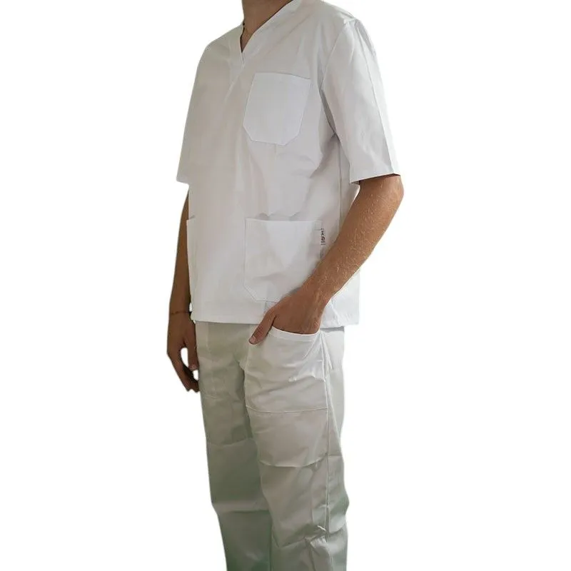 Set divisa da infermiere bianca casacca e pantalone