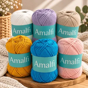 Cotone Amalfi 50gr - Filato Pettinato Gasato Ideale per Uncinetto Maglia e Amigurumi