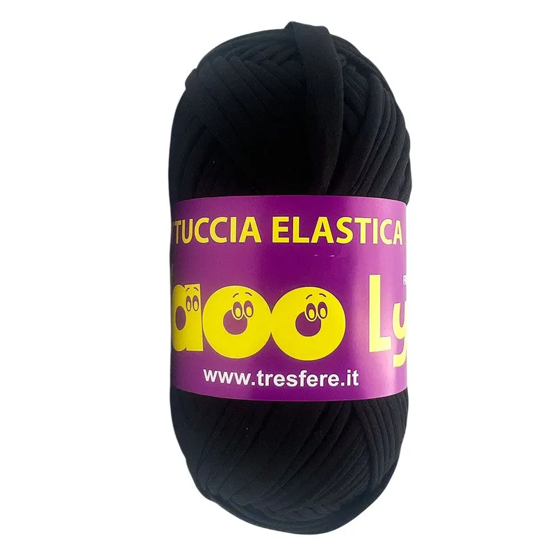 Waoo Fettuccia elastica per borse in lycra 06 - Nero