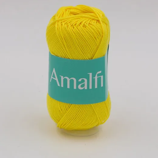 Cotone Amalfi 50gr - Filato Pettinato Gasato Ideale per Uncinetto Maglia e Amigurumi 11 - Giallo