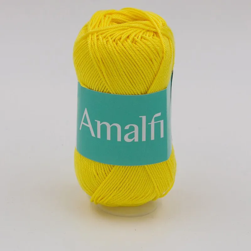 Cotone Amalfi 50gr - Filato Pettinato Gasato Ideale per Uncinetto Maglia e Amigurumi 11 - Giallo